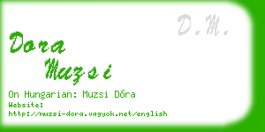 dora muzsi business card